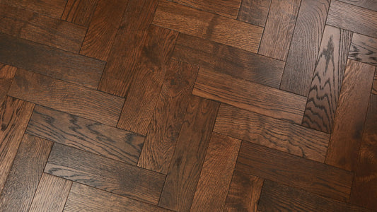 Total Wood Flooring Essential Herringbone Faux Walnut - Sample