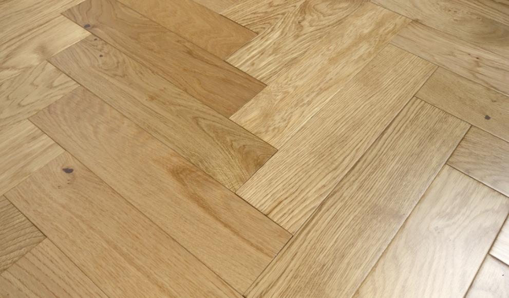 Total Wood Flooring Lacquered Oak Herringbone Flooring – Ashford Vale - Sample