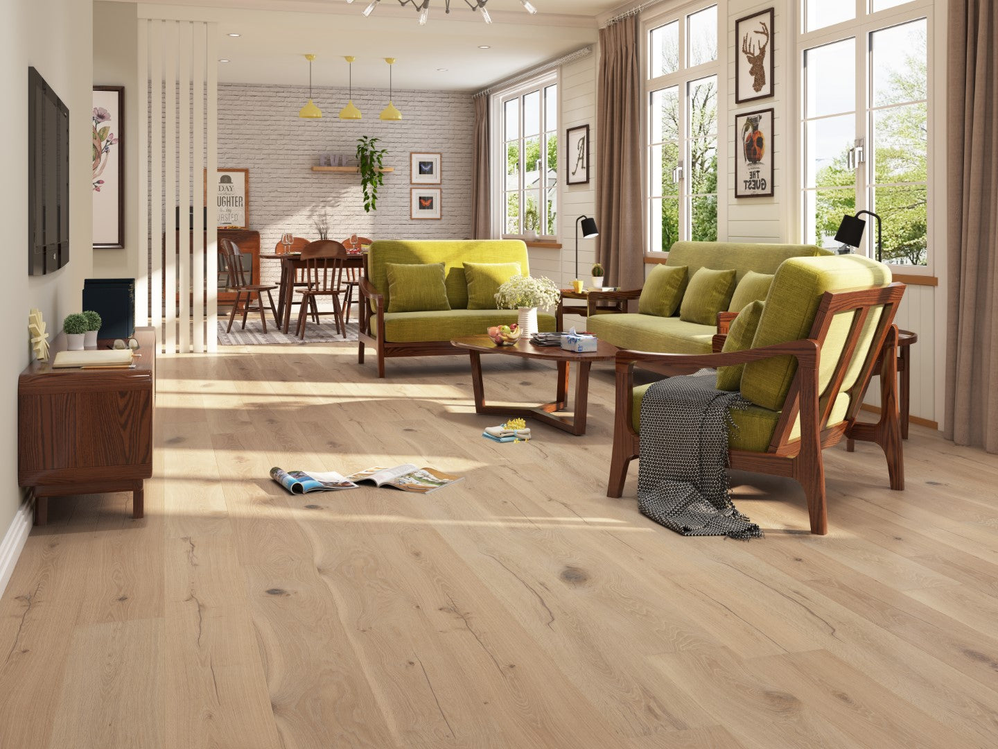 ⤓: 15mm ↔: 220mm ↕: 2200mm Frosthaven White Distressed Engineered Oak